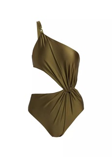 Zimmermann Wylie Twist Cut-Out One-Piece Swimsuit