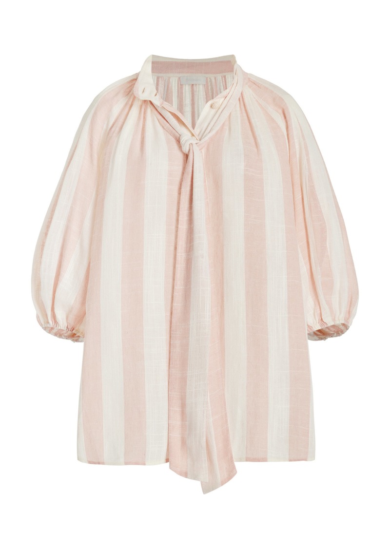 Zimmermann - Acacia Blouson Shirt - Pink - 0P - Moda Operandi