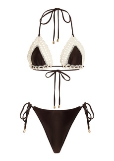 Zimmermann - Acacia Crocheted Bikini - Brown - 3 - Moda Operandi