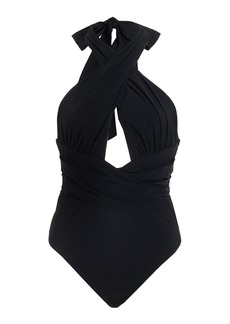 Zimmermann - Alight Wrapped Halter One-Piece Swimsuit - Black - 0 - Moda Operandi