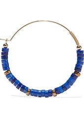 Zimmermann - Aloha 14-karat gold-plated bead hoop earrings - Blue - OneSize