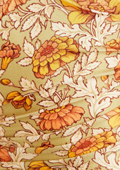 Zimmermann - Andie floral-print bandeau swimsuit - Green - 0