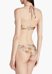 Zimmermann - Floral-print low-rise bikini briefs - Blue - 0