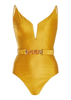 Zimmermann - August Belted One-Piece Swimsuit - Yellow - 0 - Moda Operandi