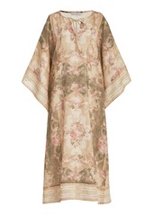 Zimmermann - August Linen Midi Caftan Dress - Multi - 1 - Moda Operandi