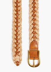 Zimmermann - Braided leather and faux raffia belt - Brown - XS/S