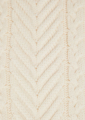 Zimmermann - Cable-knit merino wool and cashmere-blend scarf - White - OneSize