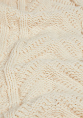 Zimmermann - Cable-knit merino wool and cashmere-blend scarf - White - OneSize