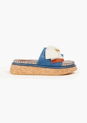 Zimmermann - Canvas and denim espadrille slides - Blue - EU 37