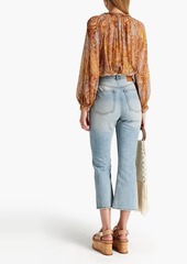Zimmermann - Faded high-rise kick-flare jeans - Blue - 28