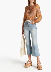Zimmermann - Faded high-rise kick-flare jeans - Blue - 28