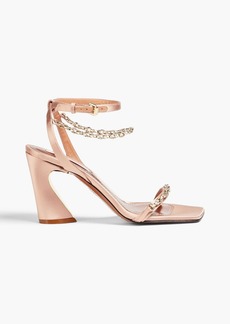 Zimmermann - Chain-trimmed satin sandals - Pink - EU 36