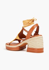 Zimmermann - Color-block leather espadrille platform sandals - Brown - EU 36