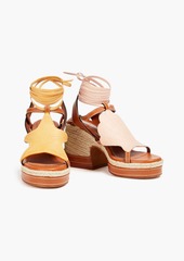 Zimmermann - Color-block leather espadrille platform sandals - Brown - EU 36