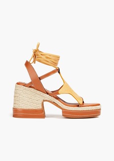 Zimmermann - Color-block leather espadrille platform sandals - Brown - EU 36