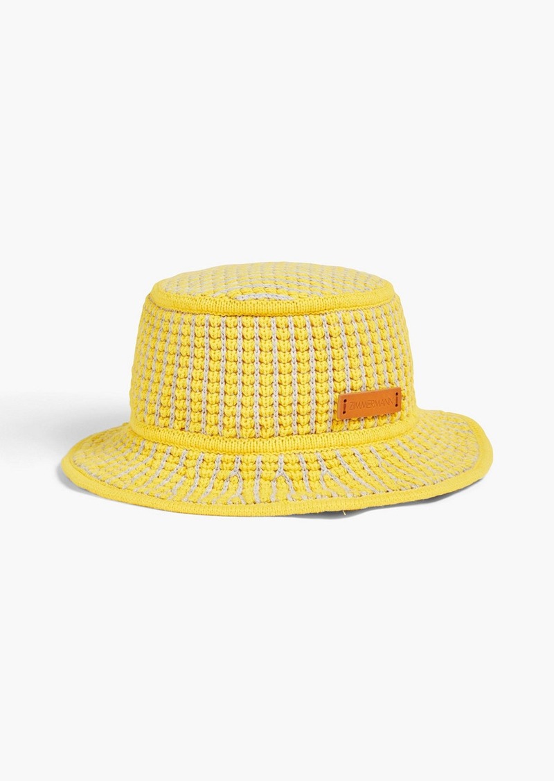 Zimmermann - Crochet-knit bucket hat - Yellow - ONESIZE