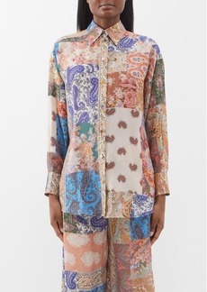 Zimmermann - Devi Paisley-print Silk Shirt - Womens - Multi