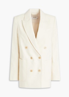 Zimmermann - Double-breasted linen-blend blazer - White - 0