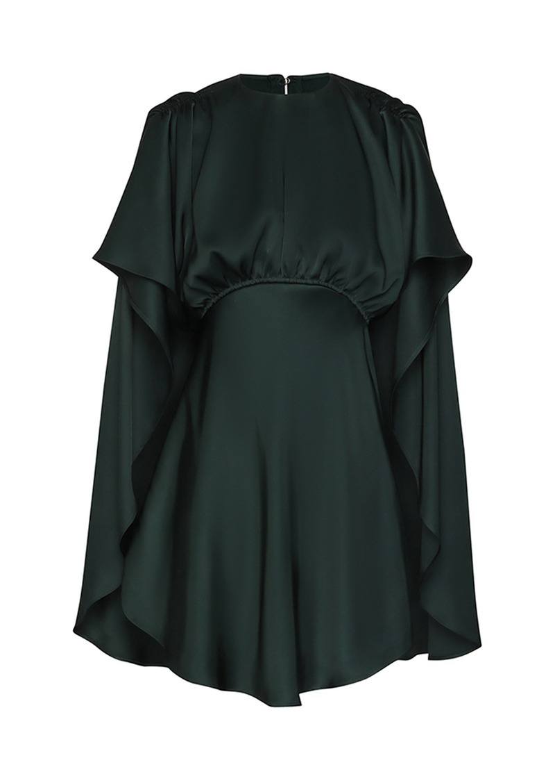 Zimmermann - Eden Draped Satin Mini Dress - Green - 2 - Moda Operandi