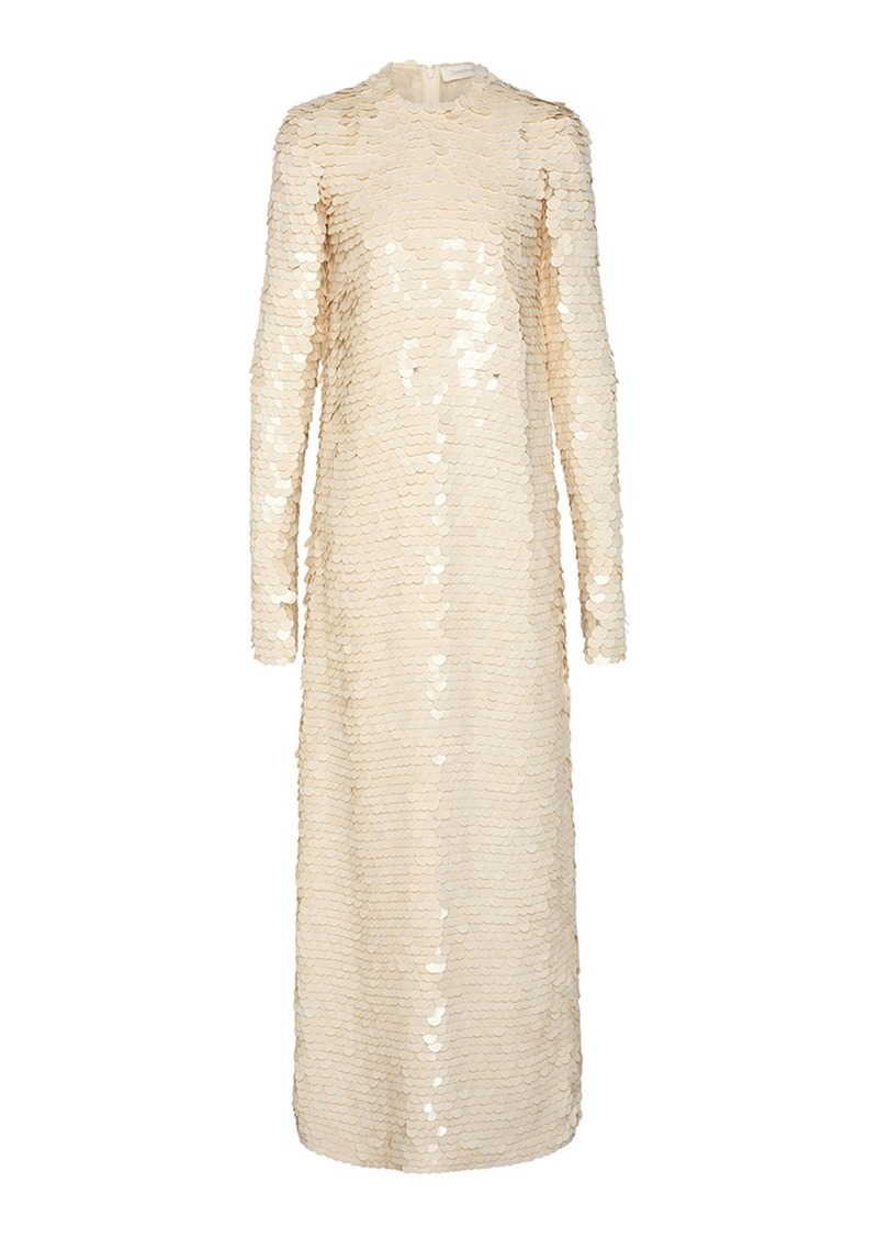 Zimmermann - Eden Sequined Silk Maxi Dress - Off-White - 2 - Moda Operandi