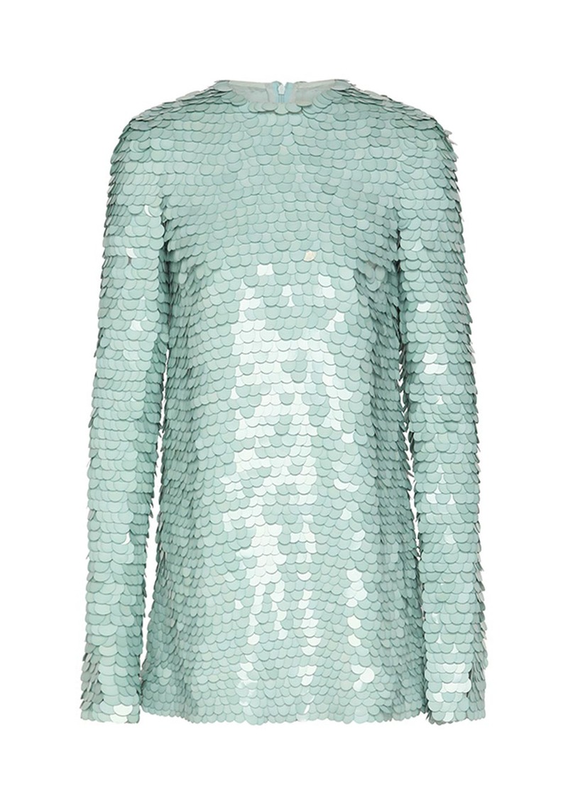 Zimmermann - Eden Sequined Silk Mini Dress - Blue - 0P - Moda Operandi