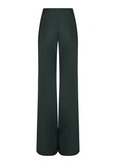 Zimmermann - Eden Slouch Satin Flare Pants - Green - 1 - Moda Operandi