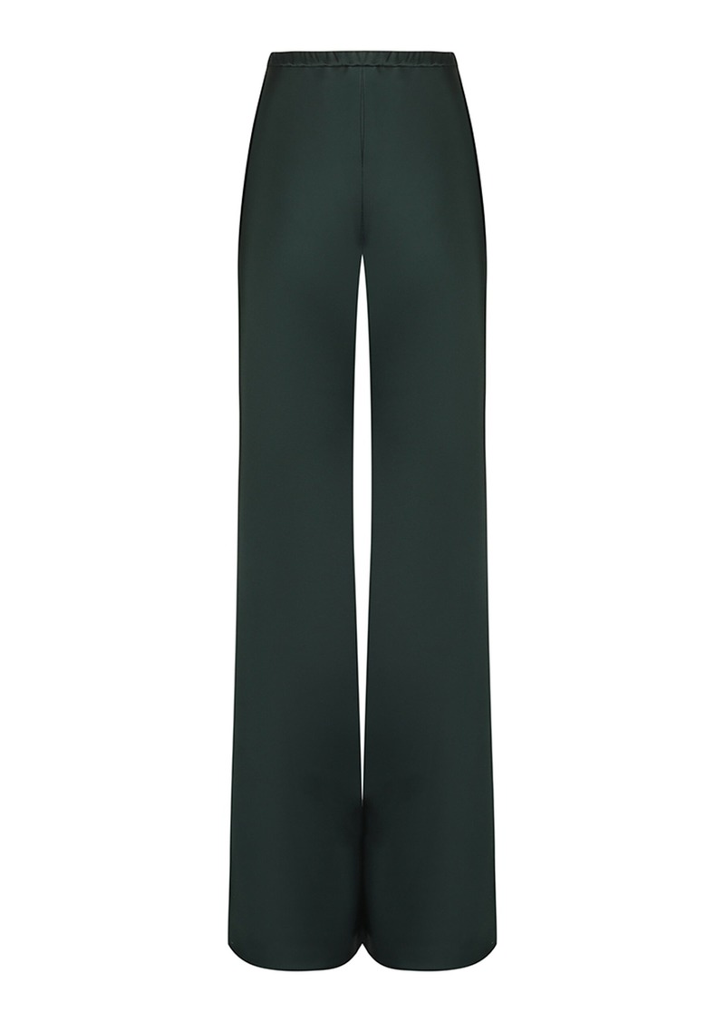 Zimmermann - Eden Slouch Satin Flare Pants - Green - 4 - Moda Operandi