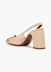 Zimmermann - Embellished canvas slingback pumps - Neutral - EU 36