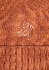 Zimmermann - Embroidered cashmere beanie - Brown - ONESIZE