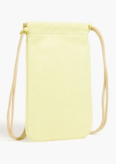 Zimmermann - Embroidered leather shoulder bag - Yellow - OneSize