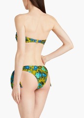 Zimmermann - Estelle floral-print bandeau bikini - Yellow - 4