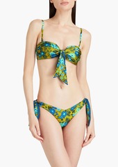 Zimmermann - Estelle floral-print bandeau bikini - Yellow - 4