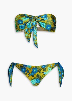Zimmermann - Estelle floral-print bandeau bikini - Yellow - 3