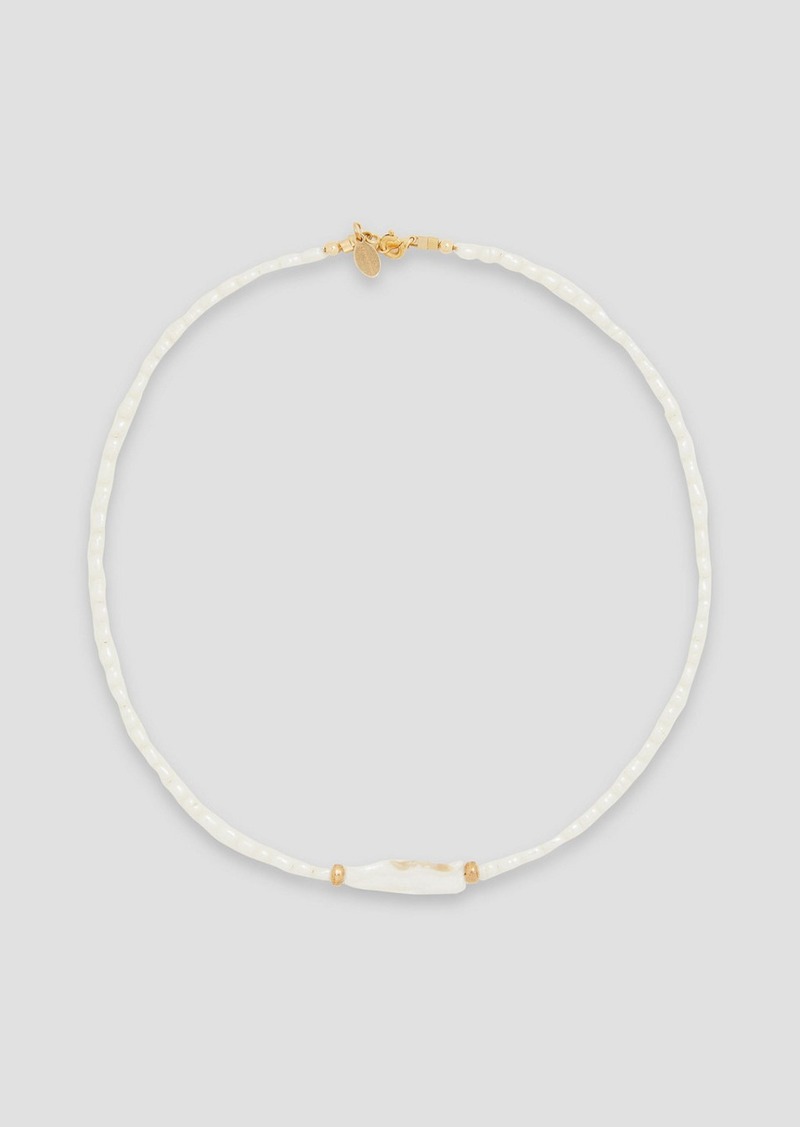 Zimmermann - Gold-tone faux pearl necklace - White - OneSize