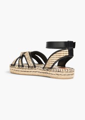 Zimmermann - Faux raffia platform espadrille sandals - Black - EU 36