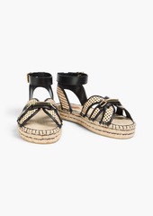 Zimmermann - Faux raffia platform espadrille sandals - Black - EU 36