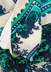 Zimmermann - Paisley-print cotton and silk-blend scarf - Green - OneSize