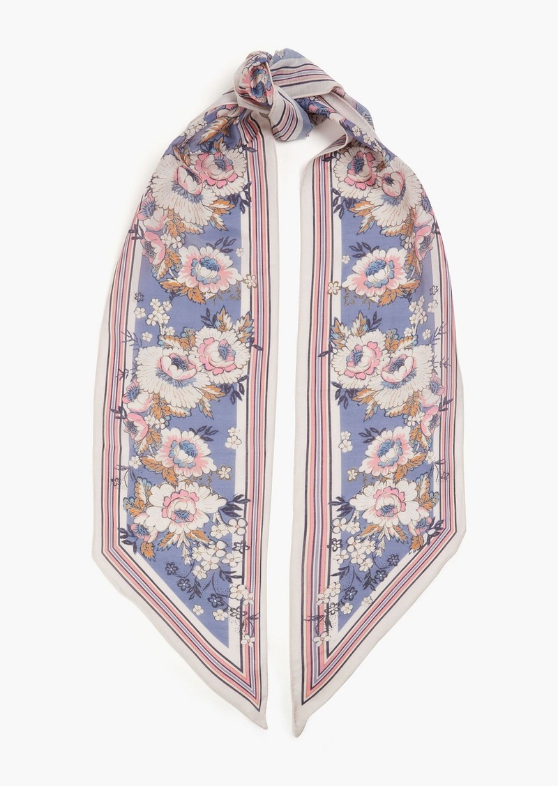 Zimmermann - Floral-print cotton and silk-blend scarf - Pink - OneSize