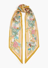 Zimmermann - Floral-print cotton and silk-blend scarf - Pink - OneSize