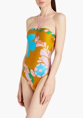 Zimmermann - Floral-print halterneck swimsuit - Yellow - 0