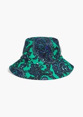 Zimmermann - Printed linen bucket hat - Green - ONESIZE