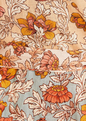 Zimmermann - Floral-print linen wrap dress - Orange - 1