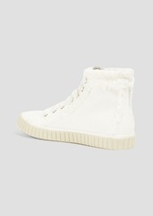 Zimmermann - Frayed canvas high-top sneakers - White - EU 36
