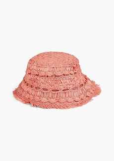 Zimmermann - Crocheted faux raffia bucket hat - Orange - ONESIZE
