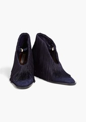 Zimmermann - Fringed suede ankle boots - Blue - EU 36