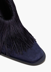 Zimmermann - Fringed suede ankle boots - Blue - EU 36