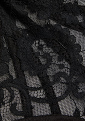 Zimmermann - Gathered cotton-blend lace top - Black - 00