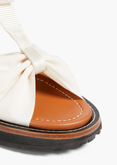 Zimmermann - Gathered grosgrain and ottoman sandals - White - EU 37