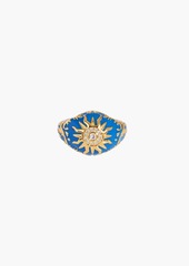 Zimmermann - Gold-plated enamel and Cubic Zirconia ring - Blue - IT 15
