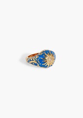 Zimmermann - Gold-plated enamel and Cubic Zirconia ring - Blue - IT 15